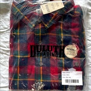 Duluth Trading Co Men's Red Plaid Shirt